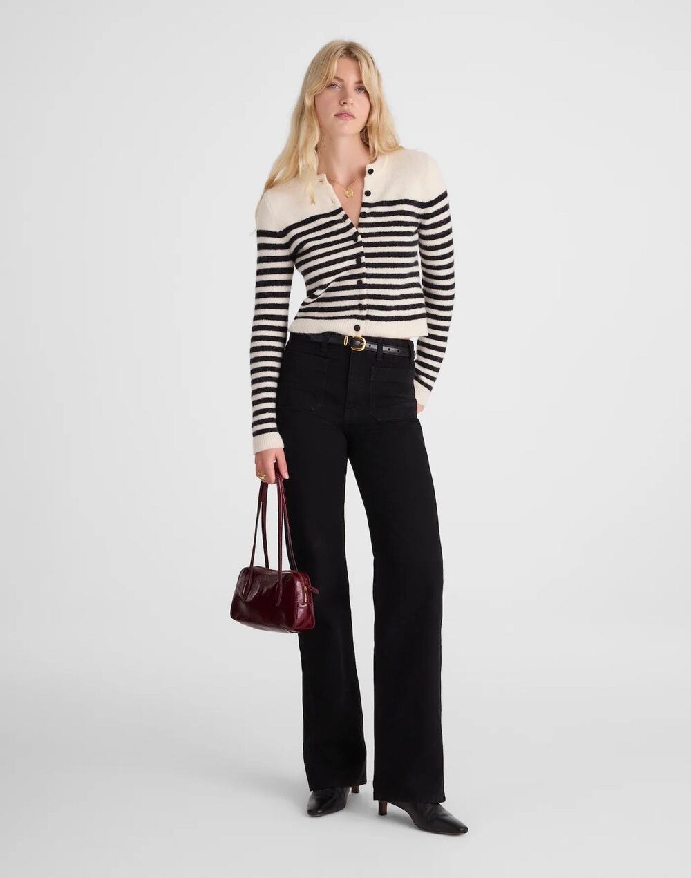 NWT Madewell The Cleo High-Rise Straight Black Denim Jeans Women’s Size 30